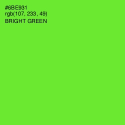 #6BE931 - Bright Green Color Image