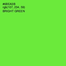 #6BEA3B - Bright Green Color Image