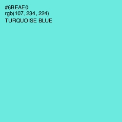 #6BEAE0 - Turquoise Blue Color Image