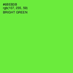 #6BEB3B - Bright Green Color Image