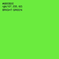 #6BEB3E - Bright Green Color Image