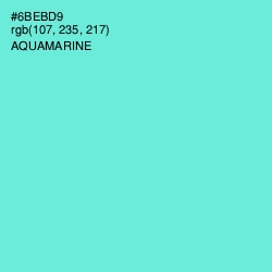 #6BEBD9 - Aquamarine Color Image