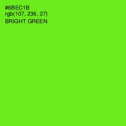 #6BEC1B - Bright Green Color Image