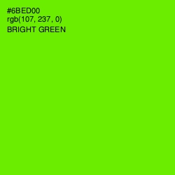 #6BED00 - Bright Green Color Image