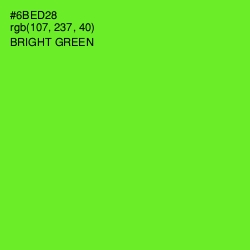 #6BED28 - Bright Green Color Image