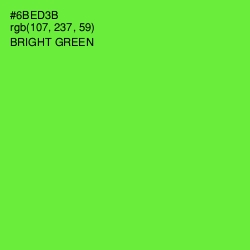 #6BED3B - Bright Green Color Image