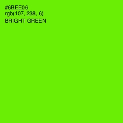 #6BEE06 - Bright Green Color Image