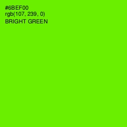 #6BEF00 - Bright Green Color Image