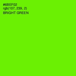 #6BEF02 - Bright Green Color Image