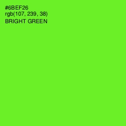 #6BEF26 - Bright Green Color Image