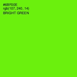 #6BF00E - Bright Green Color Image