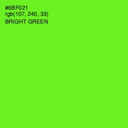 #6BF021 - Bright Green Color Image