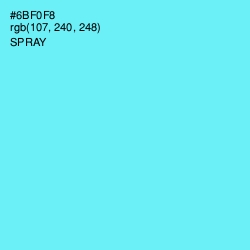 #6BF0F8 - Spray Color Image