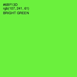 #6BF13D - Bright Green Color Image