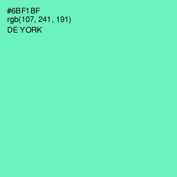 #6BF1BF - De York Color Image