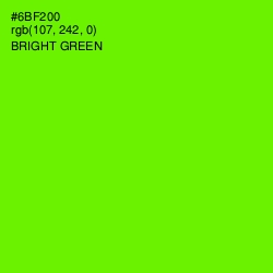 #6BF200 - Bright Green Color Image