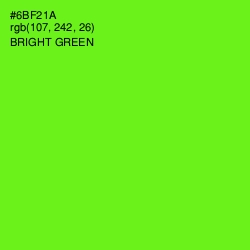 #6BF21A - Bright Green Color Image