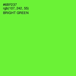 #6BF237 - Bright Green Color Image