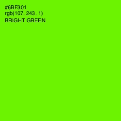 #6BF301 - Bright Green Color Image