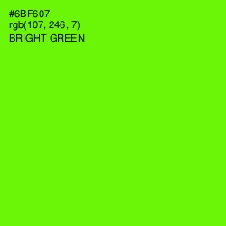 #6BF607 - Bright Green Color Image