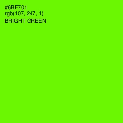 #6BF701 - Bright Green Color Image