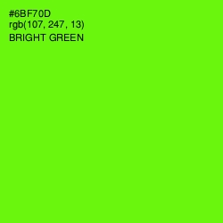 #6BF70D - Bright Green Color Image
