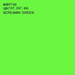 #6BF740 - Screamin' Green Color Image