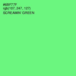 #6BF77F - Screamin' Green Color Image