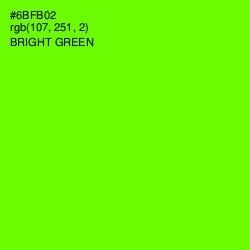 #6BFB02 - Bright Green Color Image