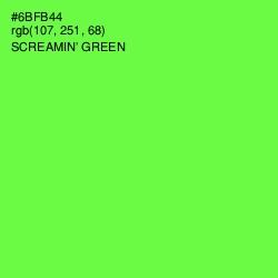 #6BFB44 - Screamin' Green Color Image