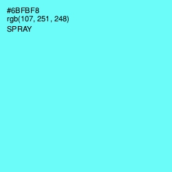 #6BFBF8 - Spray Color Image