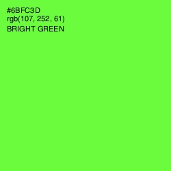 #6BFC3D - Bright Green Color Image