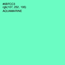 #6BFCC3 - Aquamarine Color Image