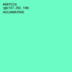 #6BFCC6 - Aquamarine Color Image