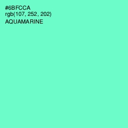 #6BFCCA - Aquamarine Color Image