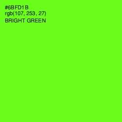 #6BFD1B - Bright Green Color Image