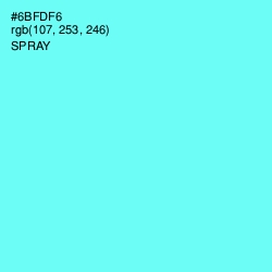 #6BFDF6 - Spray Color Image