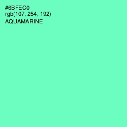 #6BFEC0 - Aquamarine Color Image
