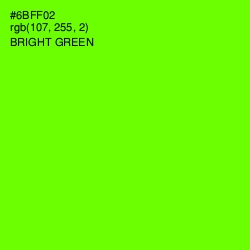 #6BFF02 - Bright Green Color Image