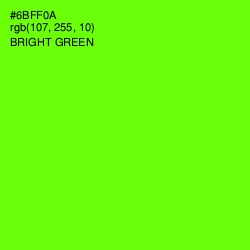 #6BFF0A - Bright Green Color Image