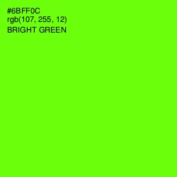 #6BFF0C - Bright Green Color Image