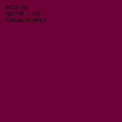 #6C0135 - Tyrian Purple Color Image