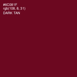 #6C081F - Dark Tan Color Image