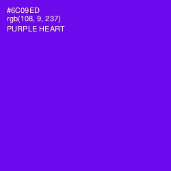 #6C09ED - Purple Heart Color Image