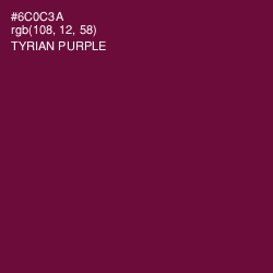 #6C0C3A - Tyrian Purple Color Image