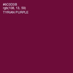 #6C0D3B - Tyrian Purple Color Image