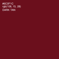 #6C0F1C - Dark Tan Color Image