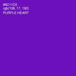 #6C11C0 - Purple Heart Color Image