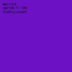 #6C11C3 - Purple Heart Color Image