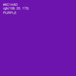 #6C14AD - Purple Color Image